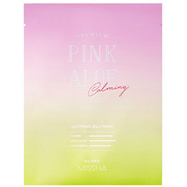Маска для подразненої шкіри обличчя Missha Premium Pink Aloe Soothing Jelly Mask