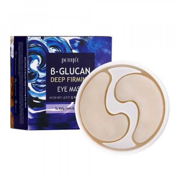 Супер зміцнюючі патчі для очей з бета-глюканом Petitfee B-Glucan Deep Firming Eye Mask