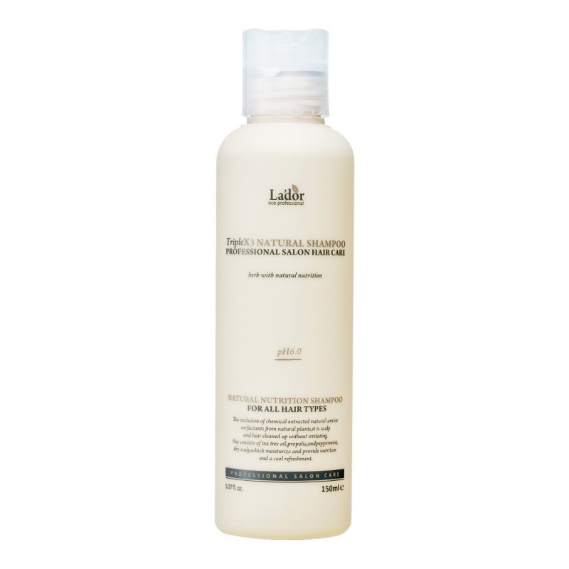Безсульфатний органічний шампунь Lador Triplex Natural Shampoo 150 мл