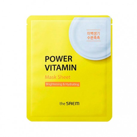 Тканинна маска для обличчя проти пігментації з вітамінами The Saem Power Vitamin Mask Sheet