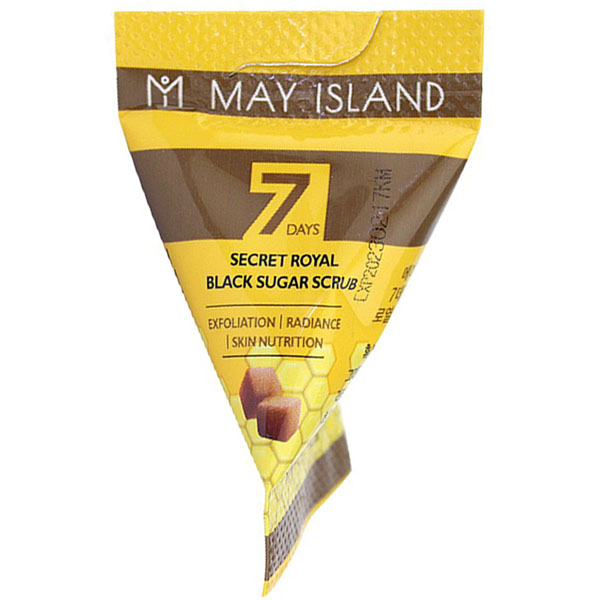 Скраб для очищення обличчя із цукром May Island Seven Days Black Sugar Scrub 5 г