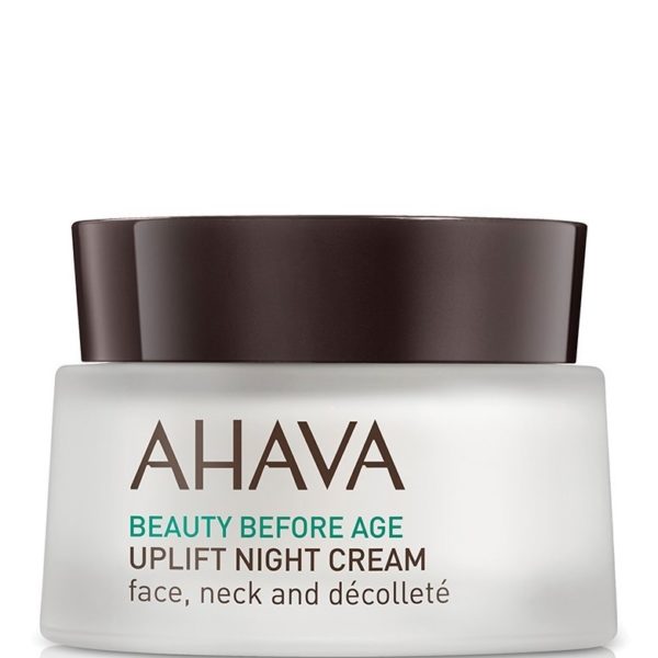 Нічний крем для підтяжки обличчя, шиї і декольте 50+ Ahava Uplift night cream