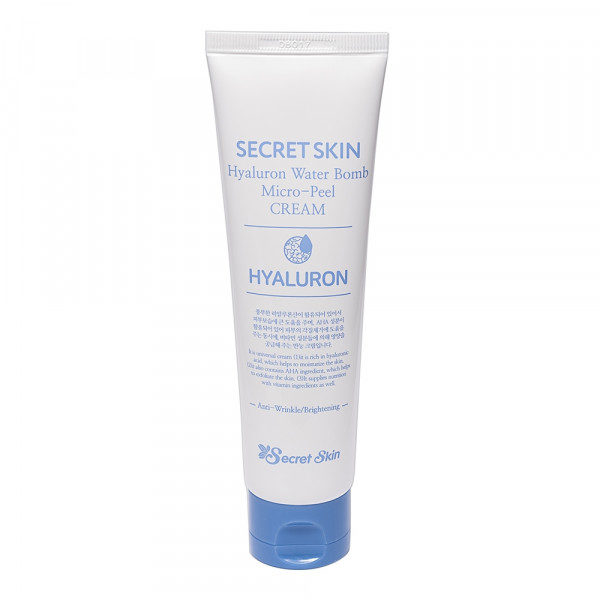 Зволожуючий гіалуронової крем з ефектом мікро-пілінгу Secret Skin Hyaluron Water Bomb Micro-Peel Cream 70g
