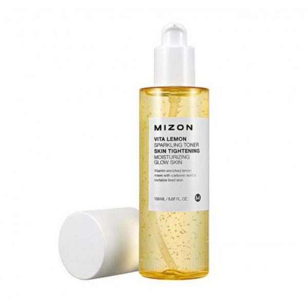 Тонер для освітлення шкіри обличчя Mizon Vita Lemon Sparkling Toner - 150 мл