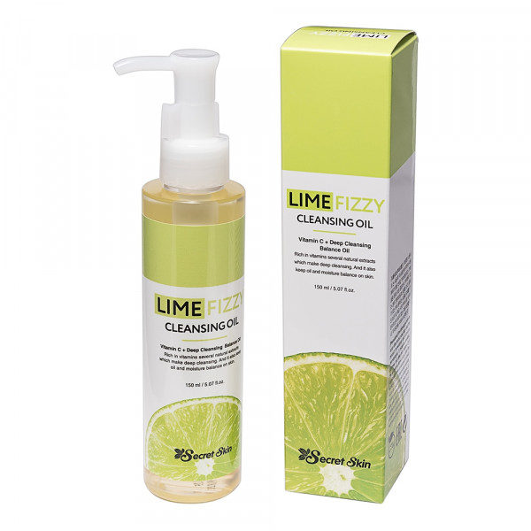 Гідрофільна олія з екстрактом лайма і вітаміном С Secret Skin Lime Fizzy Cleansing Oil 150ml