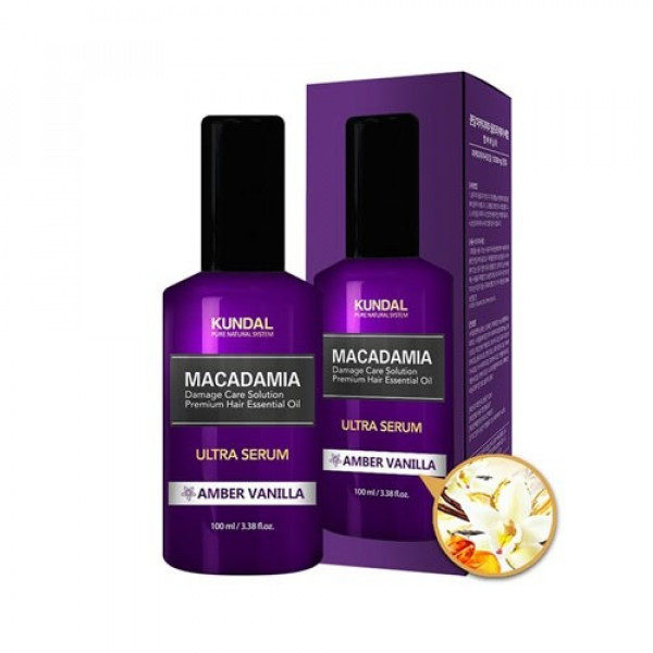 Масло-Сироватка для волосся Бурштинова ваніль Kundal Macadamia Ultra Serum Amber Vanilla 100ml