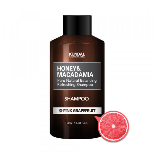 Безсульфатний шампунь для волосся "Рожевий грейпфрут" Kundal Honey & Macadamia Pink Grapefruit Shampoo 100ml