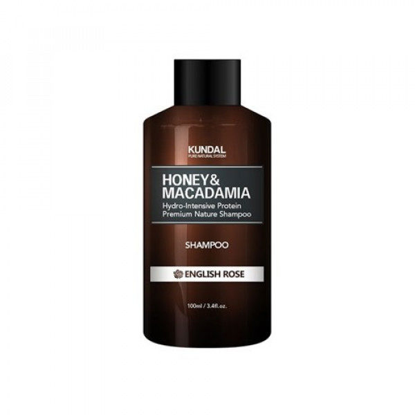 Безсульфатний шампунь для волосся "Англійська троянда" Kundal Honey & Macadamia Shampoo English Rose 100ml