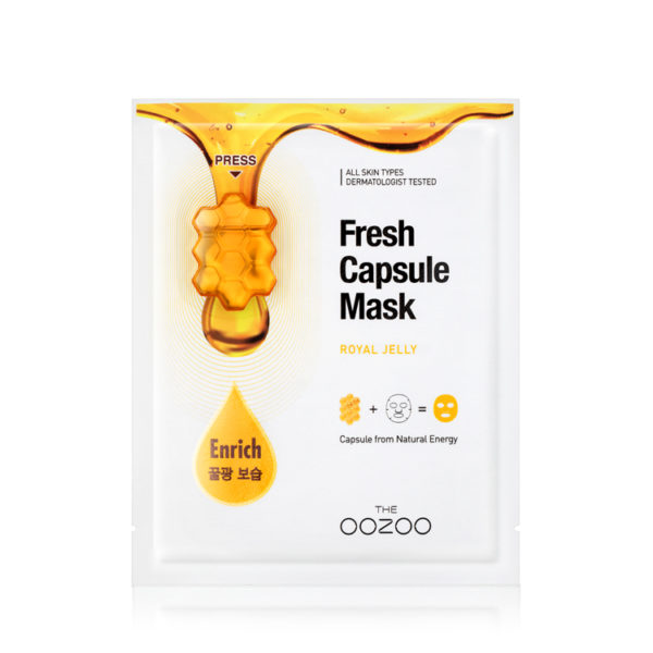Маска з капсулою-активатором з маточним молочком для сяйва і живлення The Oozoo Fresh Capsule Mask Royal Jelly 1шт