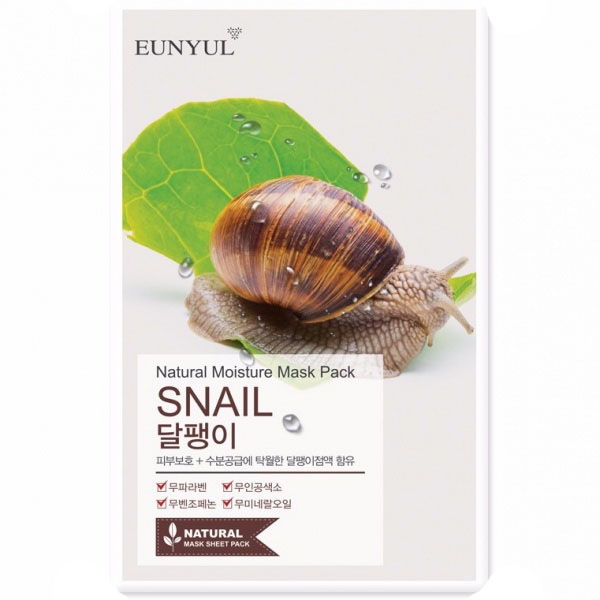 Зволожуюча тканинна маска з равликом EUNYUL Natural Moisture Mask Pack-Snail - 25 мл