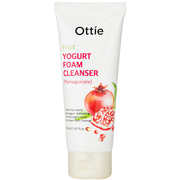 Очищаюча пінка для вмивання з гранатовим йогуртом Fruits Yogurt Foam Cleanser Pomegranate OTTIE - 150 мл