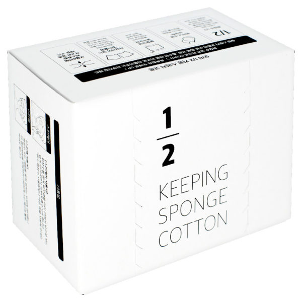 Серветки для очищення шкіри з натуральної бавовни Ottie ½ Keeping Sponge Cotton - 40 шт.