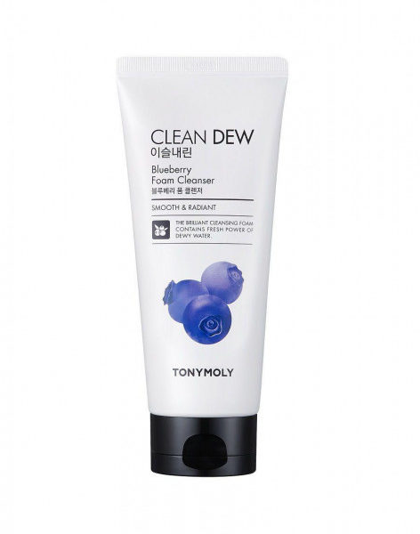 Очищаюча пінка для вмивання з чорницею Tony Moly Clean Dew Blueberry Foam Cleanser - 180 мл