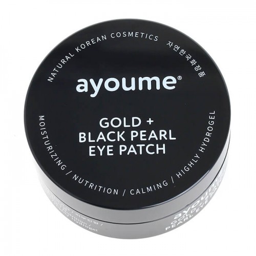 Патчі для очей з золотом і чорним перлами Ayoume Gold Black Pearl Eye Patch - 60 шт