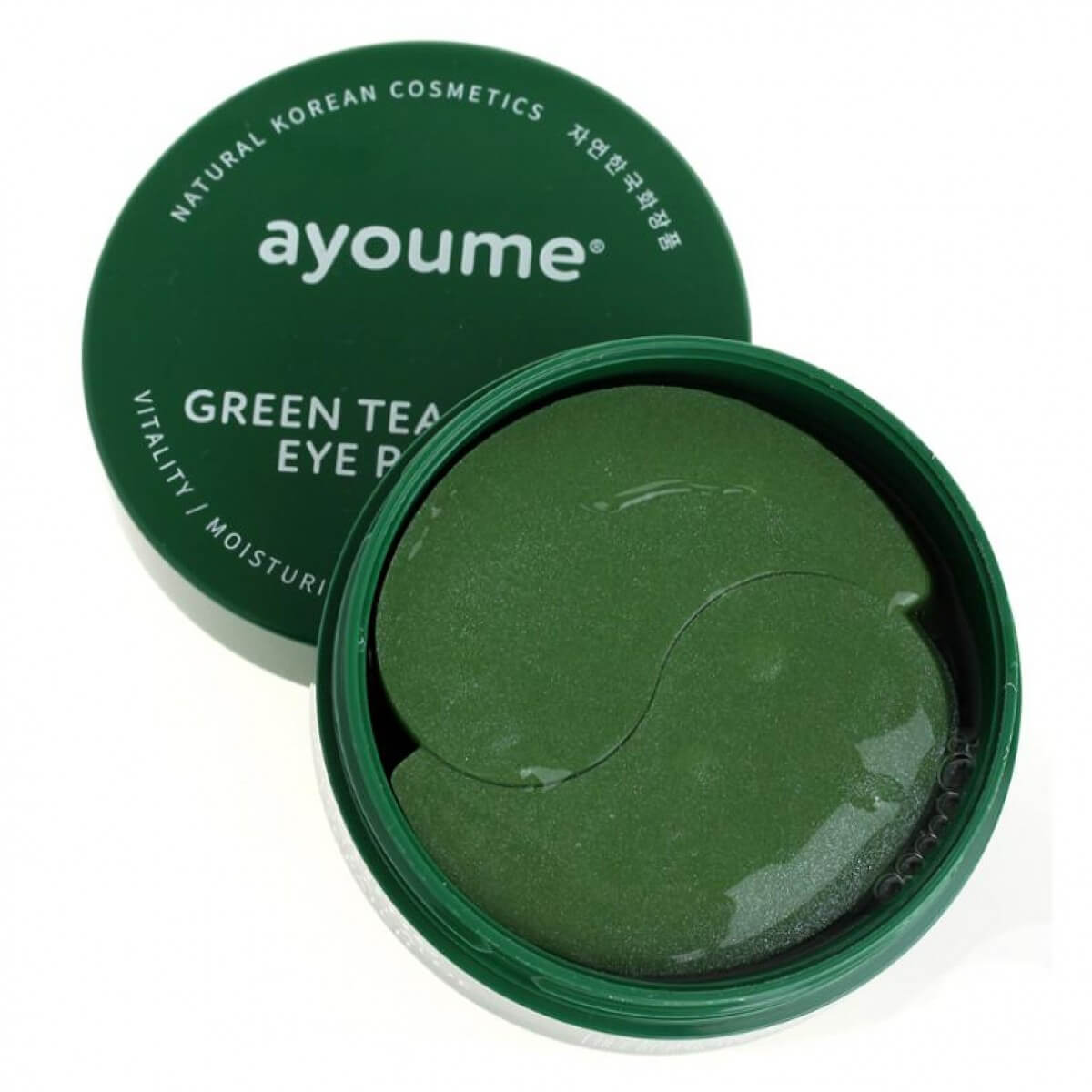 Патчі проти набряклості повік зволожуючі Ayoume Green Tea Aloe Eye Patch 60 шт.