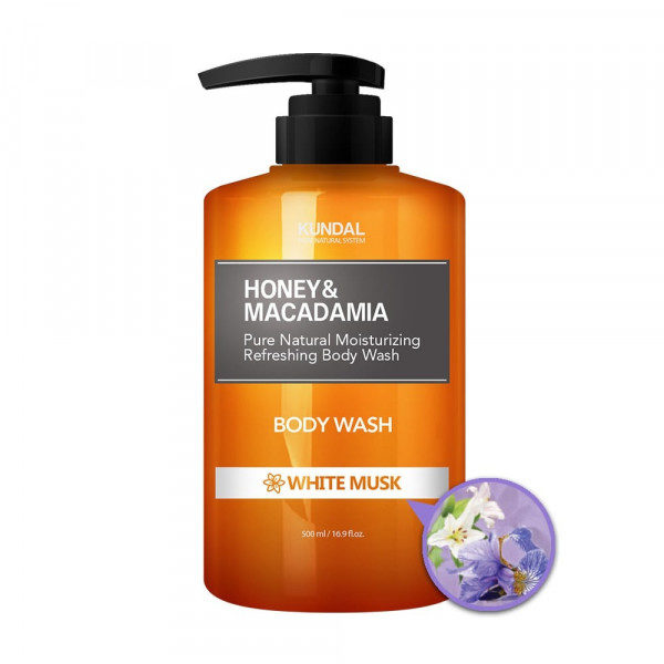 Гель для душа Білий мускус Kundal Honey & Macadamia Body Wash White Musk 500 ml