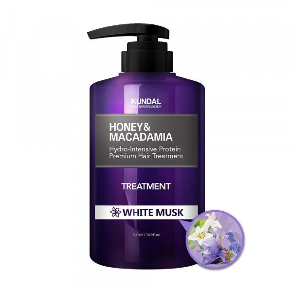 Маска-Кондиціонер для волосся "Білий мускус" Kundal Honey & Macadamia White Musk 500ml