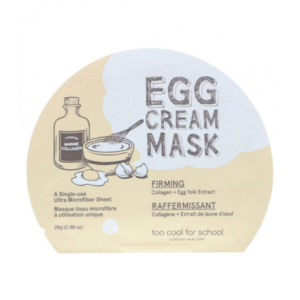 Тканинна маска з яєчним жовтком Too Cool For School Egg Cream Mask Firming- 28 г