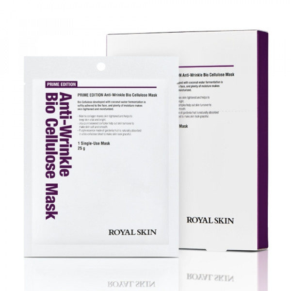 Біо-целюлозна омолоджуюча маска для обличчя ROYAL SKIN Prime Edition Anti-wrinkle Bio Cellulose Mask 1шт