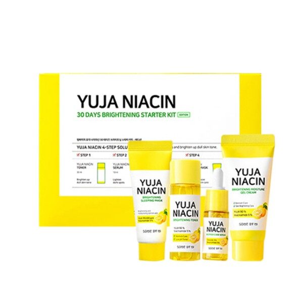 Набір міні-версій засобів для освітлення шкіри обличчя Some By Mi Yuja Niacin 30 Days Brightening Starter kit - 4 предмета