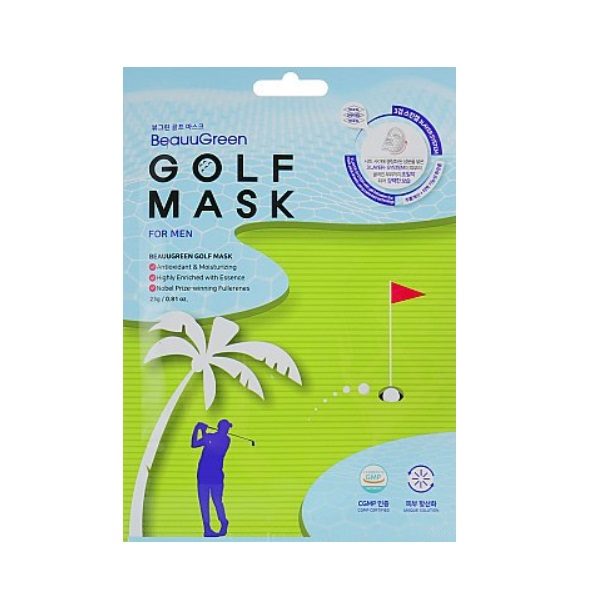 Тканинна заспокійлива маска для чоловіків Beauugreen Golf Mask Pack for Men - 23 мл