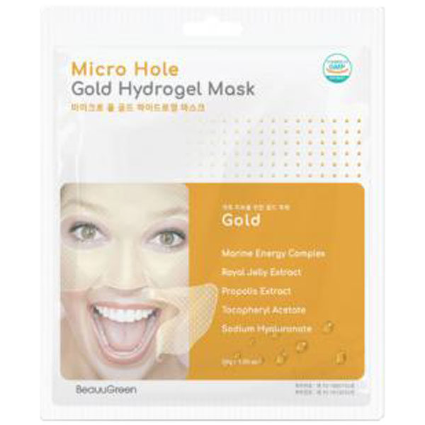 Гідрогелева маска для обличчя з золотом Beauugreen Microhole Gold Energy Hydrogel Mask - 28 г