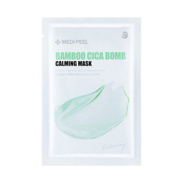 Заспокійлива тканинна маска для подразненої, проблемної шкіри обличчя Medi-Peel Bamboo Cica Bomb Calming Mask - 25 м