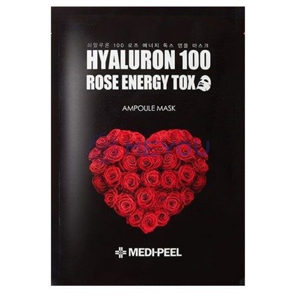 Ампульная тканинна маска для обличчя з екстрактом троянди MEDI-PEEL Hyaluron 100 Rose Energy Tox Mask - 30 мл