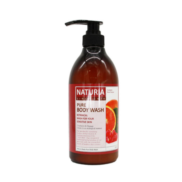 Гель для душа ЖУРАВЛИНА / АПЕЛЬСИН NATURIA Pure Body Wash (Cranberry & Orange), 750 мл