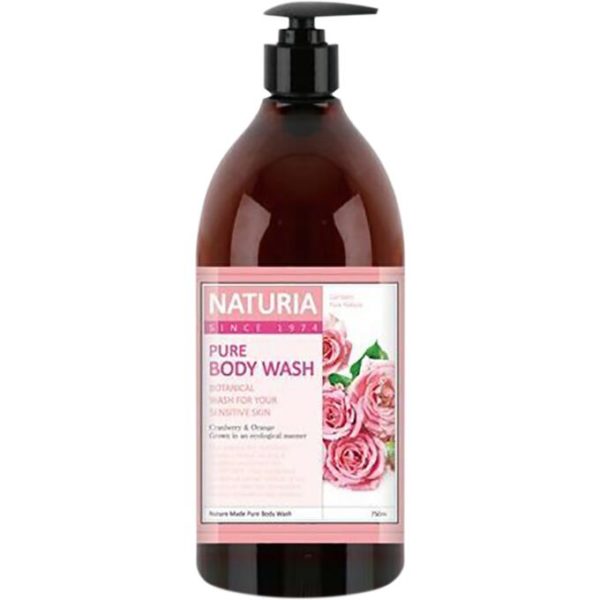 Гель для душа РОЗА / РОЗМАРИН NATURIA Pure Body Wash (Rose & Rosemary), 750 мл