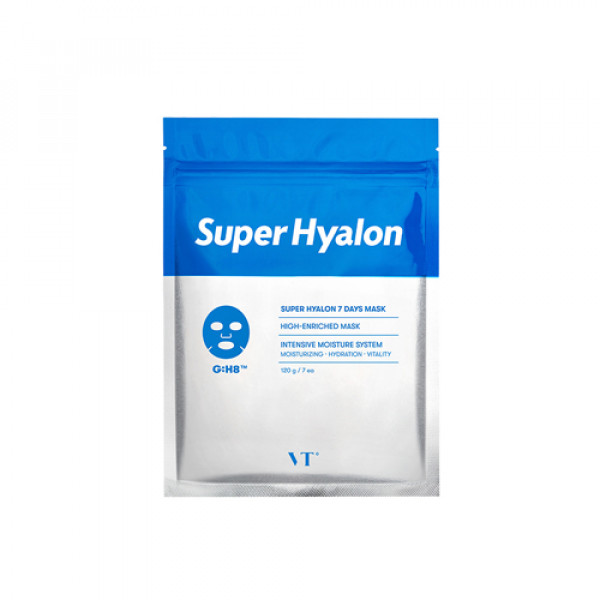 Зволожуючі ампульні маски з гіалуронової кислотою VT COSMETICS Super Hyalon 7 Days Mask 120g - 7шт.