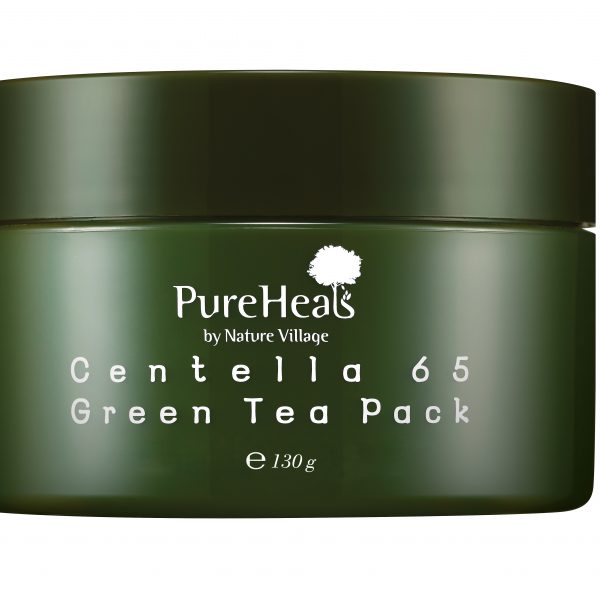 Маска з екстрактом центелли 65 і зеленим чаєм PureHeals Centella 65 Green Tea Pack (Jar) 130 г
