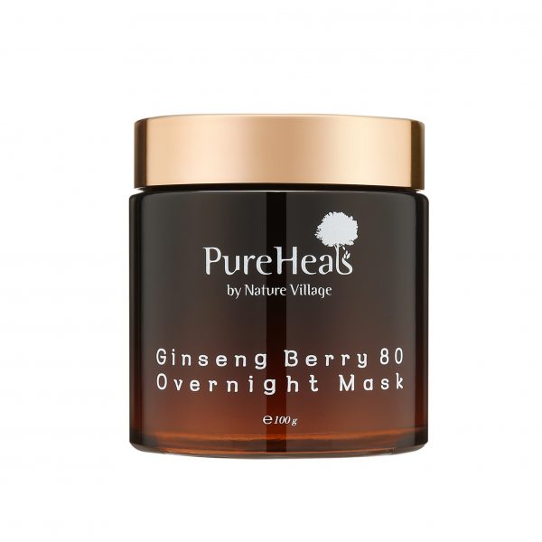 Енергезуюча нічна маска з екстрактом ягід женьшеню 80 PureHeals Ginseng Berry 80 Overnight Mask (Jar) 100 мл