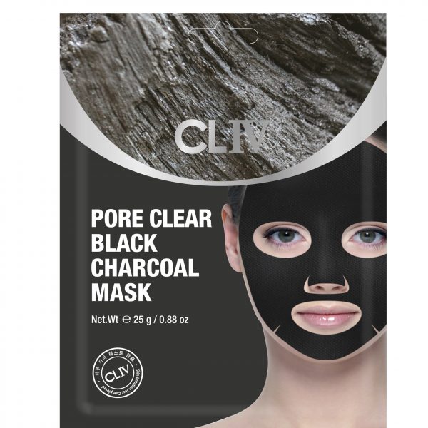 Маска з чорним вугіллям для очищення пор від забруднення Cliv Pore Clear Black Charcoal Mask 25г