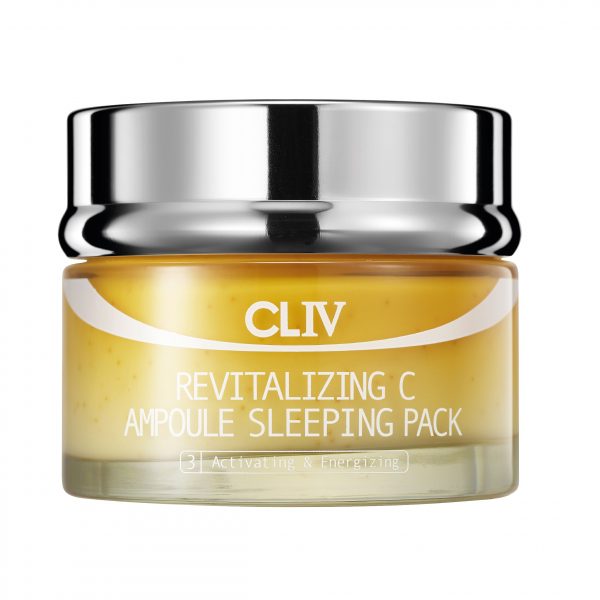 Нічна вітамінізуюча маска з вітаміном С для сяйва шкіри обличчя Cliv Revitalizing C Ampoule Sleeping Pack 100 мл