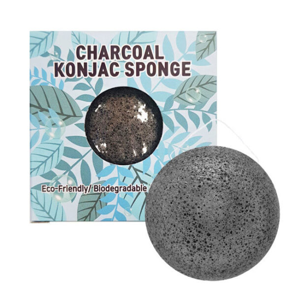 Спонж конняку з вугіллям Trimay Charcoal Konjac Sponge 1 шт.