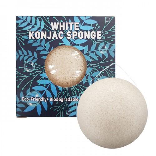 Спонж конняку із каоліном (біла глина) Trimay White Konjac Sponge 1 шт.