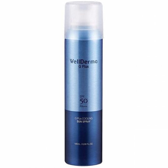 Охолоджуючий сонцезахисний спрей для обличчя Wellderma G Plus Cooling Sun Spray SPF50 PA +++ 180 мл