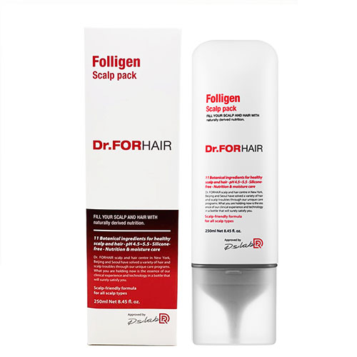 Оздоровлююча маска для шкіри голови Dr.ForHair Folligen Scalp Pack 250мл