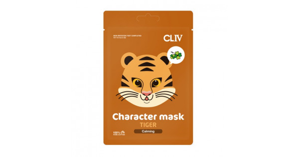 Тканинна заспокійлива маска "Тигреня" CLIV Character Mask Tiger 20 мл