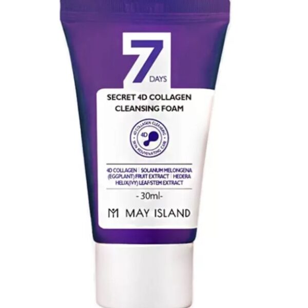Колагенова пінка для обличчя May Island 7 Days Secret 4D Collagen Cleansing Foam 30 мл
