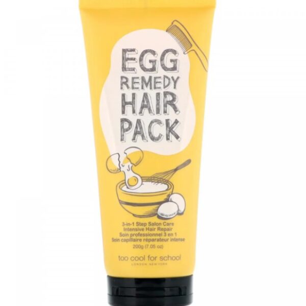 Маска для волосся з яєчним жовтком Too Cool For School Egg Remedy Hair Pack 200 г