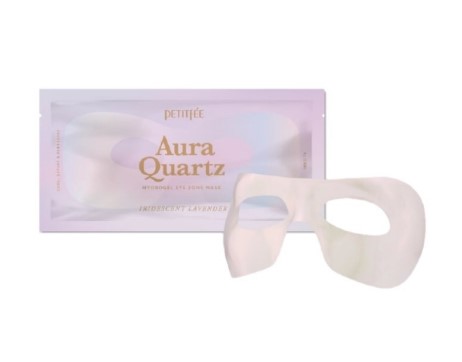 Гідрогелева маска для області навколо очей з екстрактом перлів та лавандою Petitfee Aura Quartz Hydrogel Eye Zone Mask Iridescent Lavender 9 г- 1 шт.