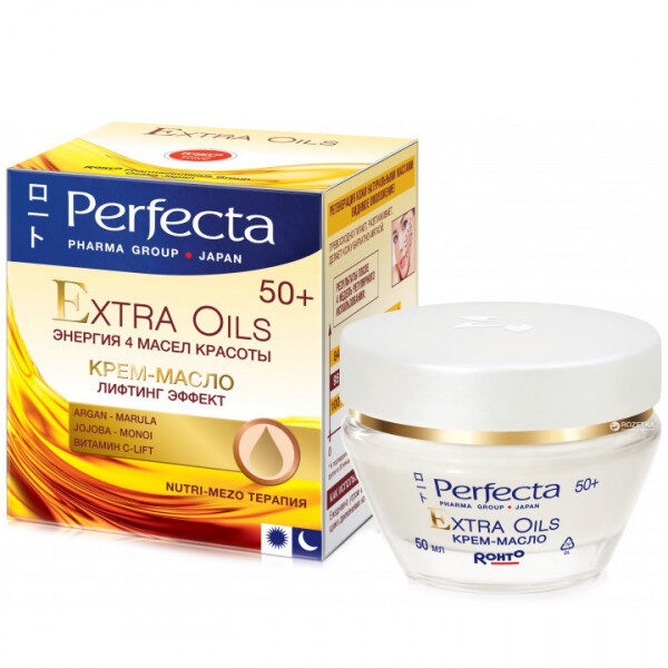 Крем-масло для обличчя з ліфтинг-ефектом для віку 50+ Perfecta Extra Oils Cream 50+ 50 мл
