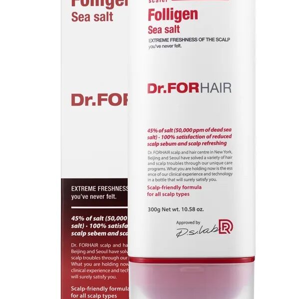 Пілінг для шкіри голови з частинками із солі мертвого моря Dr.FORHAIR Sea Salt Scaler 300 мл