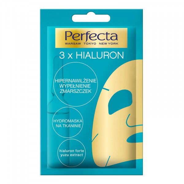 Зволожуюча тканинна маска для обличчя Perfecta 3x Hyaluron Hydro Sheet Face Mask Hyper Moisturising 20 мл