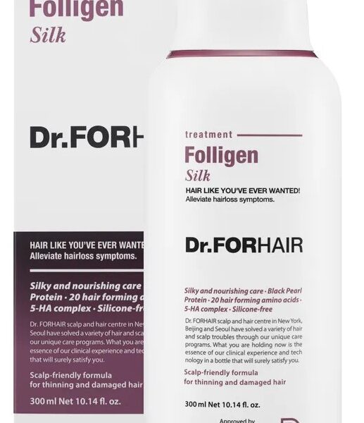 Відновлююча маска - кондиціонер для пошкодженого волосся Dr.Forhair Folligen Silk Treatment 300 мл