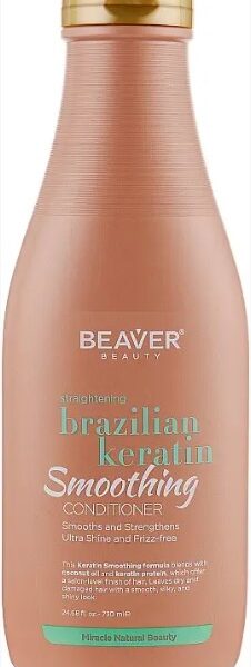 Кондиціонер з кератином для еластичності волосся - Beaver Professional Brazilian Keratin Smoothing Conditioner 730 мл