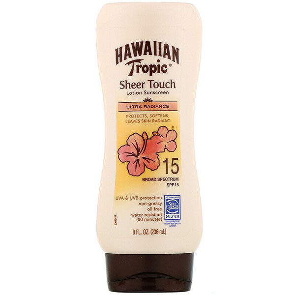 Сонцезахисний лосьйон для обличчя та тіла - Hawaiian Tropic Sheer Touch Lotion SunScreen Ultra Radiance SPF15 236 мл