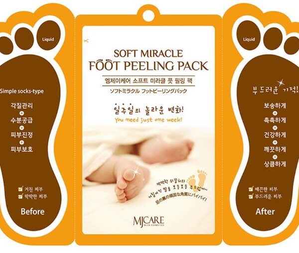 Висококонцентрований пілінг для ніг MJ Care Soft Miracle Foot Peeling Pack 2*15 мл